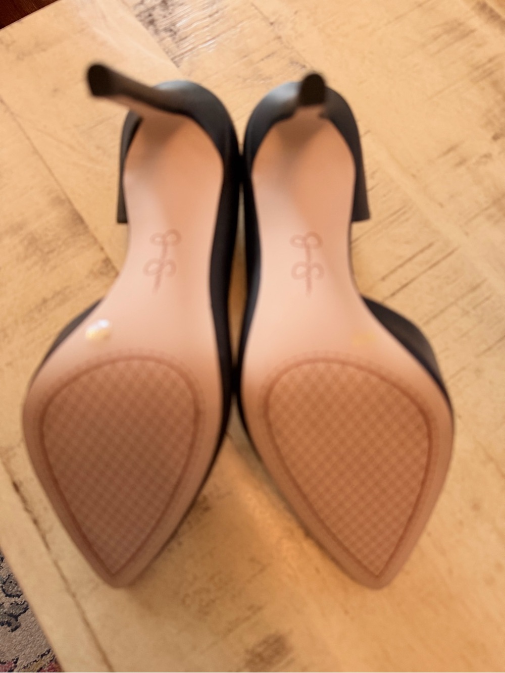 Jessica Simpson Black D'Orsay Pointed Stiletto Pumps - Picture 2 of 5
